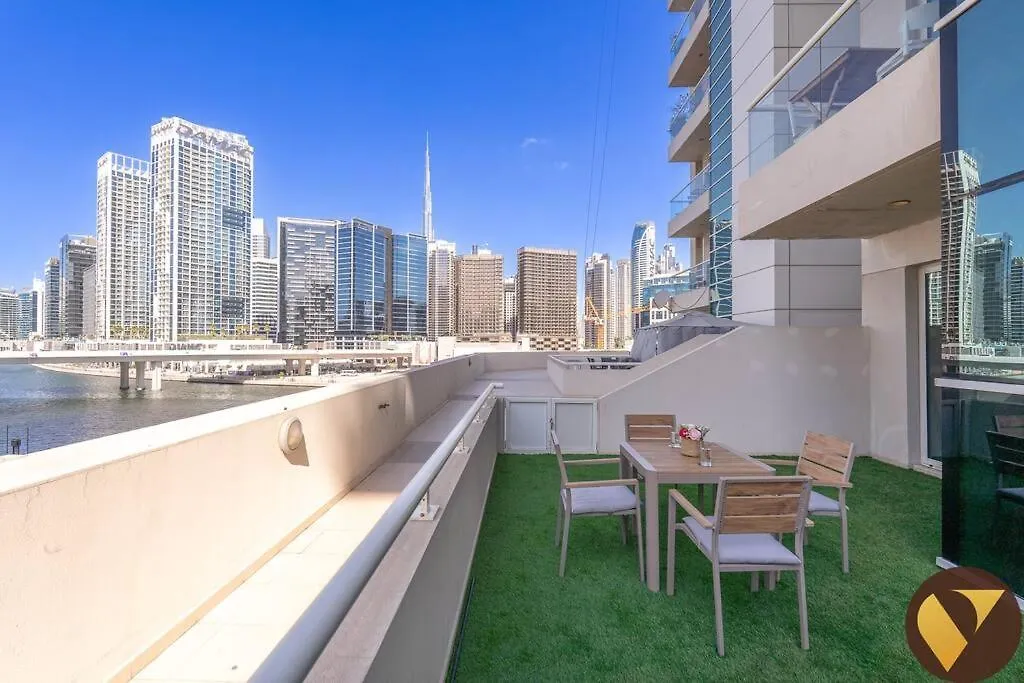 Vogue With Big Terrace And Full Canal View, Partial Burj Khalifa View Located Business Bay, Marasi Drive - Mayfair Residence Dubai Apartamento